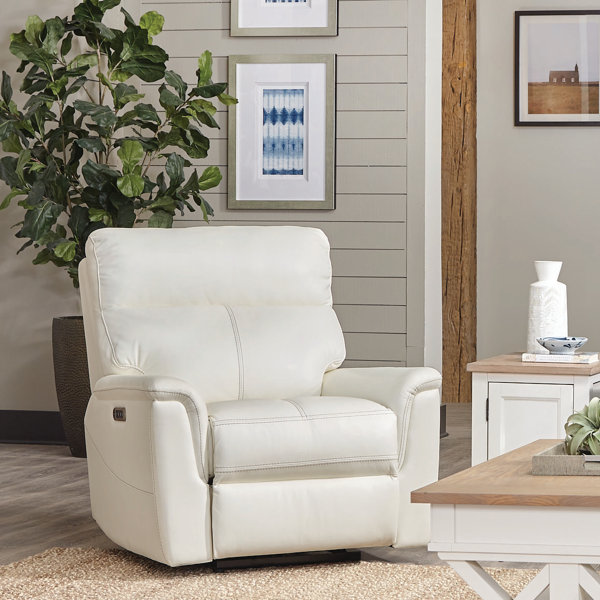 Winston Porter Hanish Leather Recliner & Reviews Wayfair